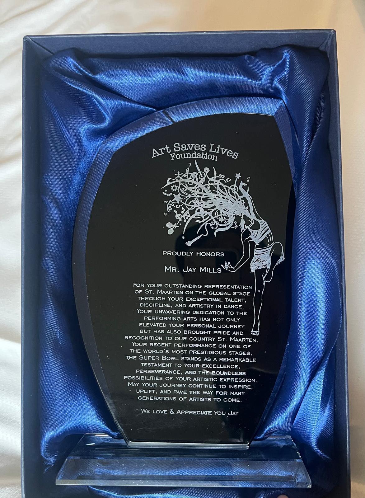 Jay Mills with Art Saves Lives Foundation